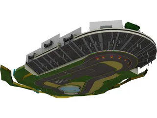 Luigi Circuit Racing Track 3D Model preview