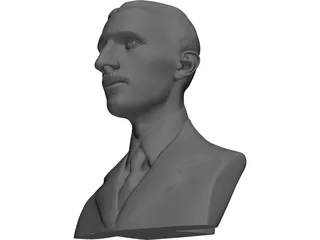 Nikola Tesla Bust 3D Model preview