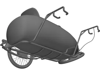 Moped Sidecar 3D Model preview