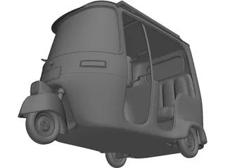 Tuk-Tuk Auto Rickshaw 3D Model preview