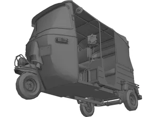Open Auto Rickshaw 3D Model preview