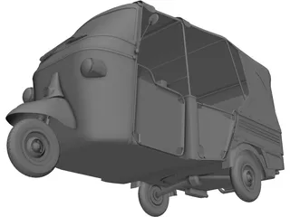 Piaggio Ape Calessino 3D Model preview
