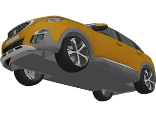 Peugeot 3008 (2018) 3D Model preview