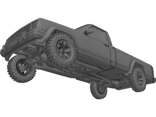 Jeep Comanche (1988) 3D Model preview