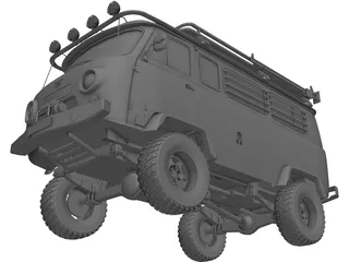 UAZ 452 3D Model preview