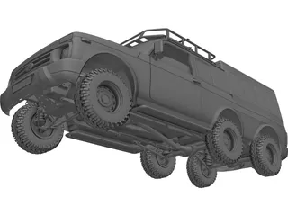 Lada Niva Urban 6x6 3D Model preview