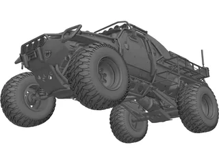 Armored Trophy Truck 3D Model preview