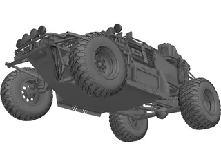 Military Armored Buggy 3D Model preview