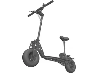 Go-Ped Motorized Scooter 3D Model preview