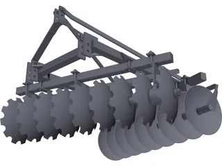 Disc Harrow 3D Model preview