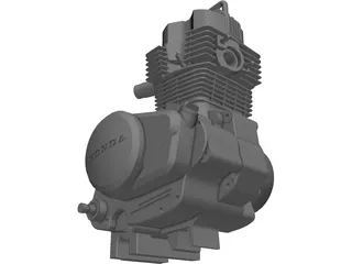 Honda 150 Engine 3D Model preview