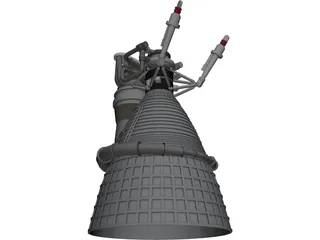 NASA Saturn 5 Rocketdyne F1 Engine 3D Model preview