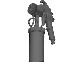 HVLP Spray Gun Bottom Feed 3D Model preview