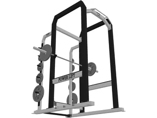 Squat Rack 3D Model preview