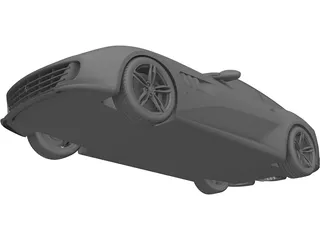 Ferrari GTC4 Lusso (2017) 3D Model preview