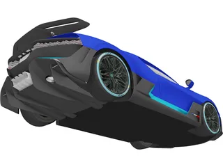 Bugatti Divo (2019) 3D Model preview