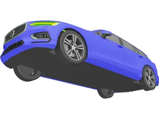 Volvo V60 Wagon (2017) 3D Model preview