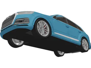 Audi Q7 (2017) 3D Model preview