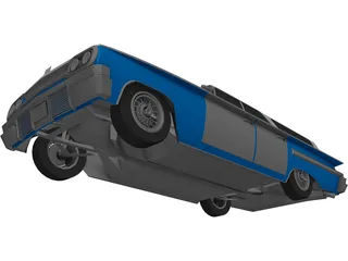 Chevrolet Impala Wagon (1958) 3D Model preview