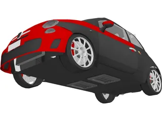 Fiat 500C Abarth (2014) 3D Model preview