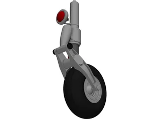 IAR 99 Front Landing Gear 3D Model preview