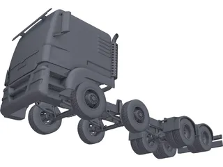 MAN TGS Truck 8x4 3D Model preview