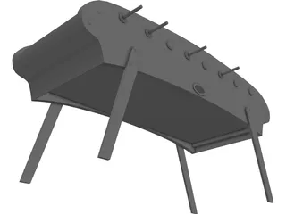 Table Football 3D Model preview