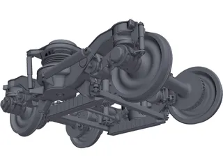 Train Bogie Y32 3D Model preview