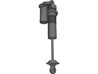 Ohlins TTX25 MkII Shock Absorber 267mm 3D Model preview