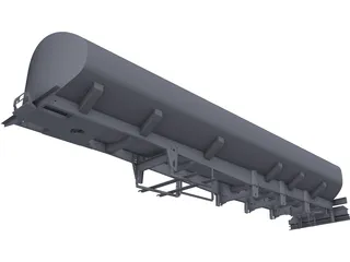 Tanker Semitrailer Frame 3D Model preview