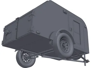 Teardrop Trailer 3D Model preview