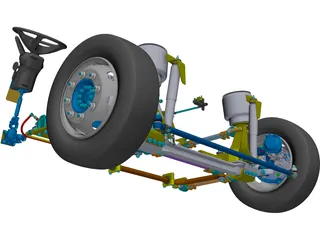 Front Axle Bus 3D Model preview