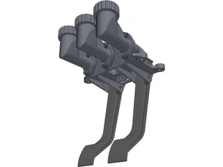 Wilwood 340828 Forward Mount Car Pedals 3D Model preview