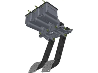 Wilwood 34011299 Reverse Mount Car Pedals 3D Model preview