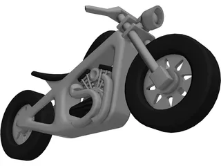 Wood Moto Kids 3D Model preview
