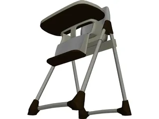 Baby High Chair 3D Model preview
