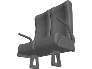 Luxury Bus Seats 3D Model preview