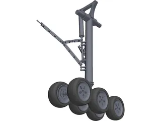 Boeing 777 Main Landing Gear 3D Model preview
