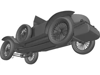 Bugatti Type 18 (1914) 3D Model preview