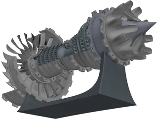 Jet Engine 3D Model preview