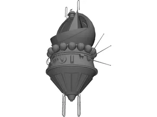 Vostok 1 3D Model preview