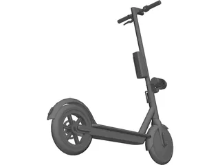Electric Scooter 3D Model preview