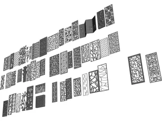 CNC Panels Collection 3D Model preview
