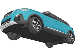 Peugeot 5008 (2017) 3D Model preview