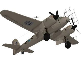Junkers Ju 88 3D Model preview