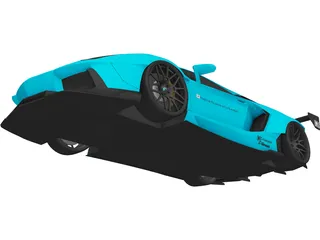 Lamborghini Aventador LB-Works 3D Model preview
