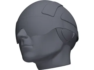 Ski Helmet with Goggles 3D Model preview