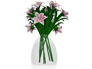 Lily Pink 3D Model preview