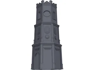 Meydan Saat Sari 3D Model preview