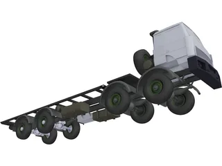 Volat MZKT 65272 8x8 Military Truck 3D Model preview